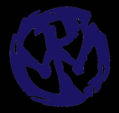 Pennywise Blue logo on black Woven Patche