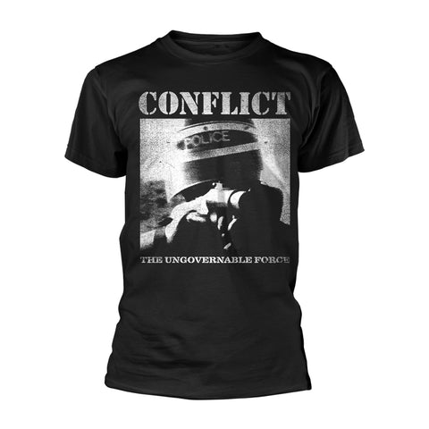 THE UNGOVERNABLE FORCE (BLACK) - Mens Tshirts (CONFLICT)