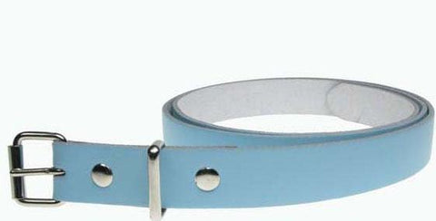 Various Punk Plain Blue Leather Belt