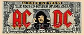 ACDC AC/DC Dollar Note Woven Patche