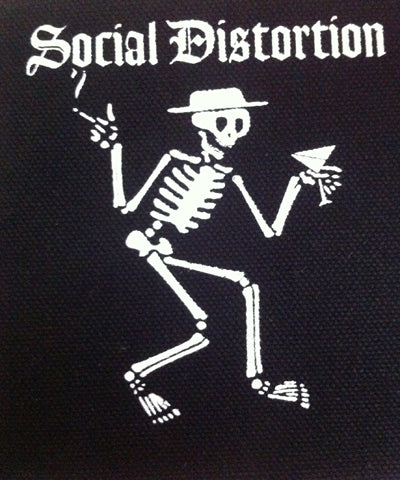 Social Distortion Skeleton Printed Patche
