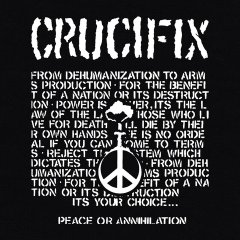 Crucifix - Peace and Annihilation Printed Patch