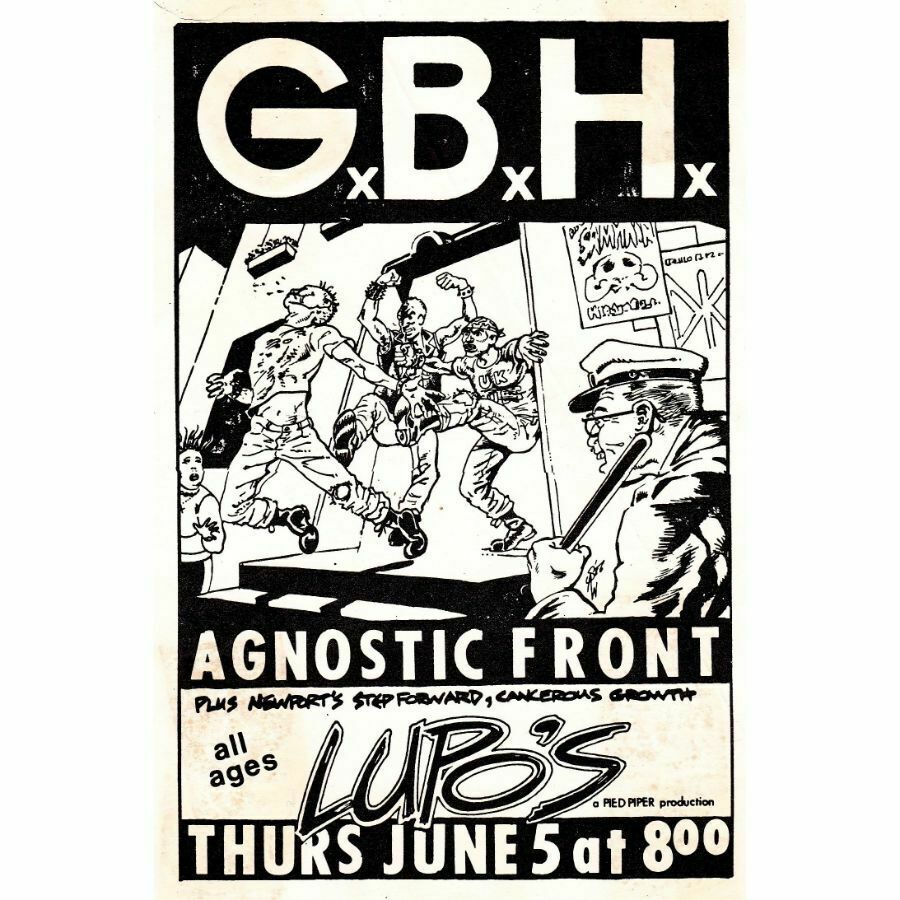 GBH Tour Gig Poster Punk Rock Shop