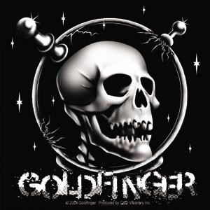 Goldfinger Space Skull Sticker