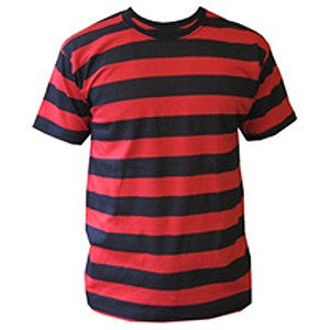 Denis The Menace Red and Black Stripe Mens Tshirt
