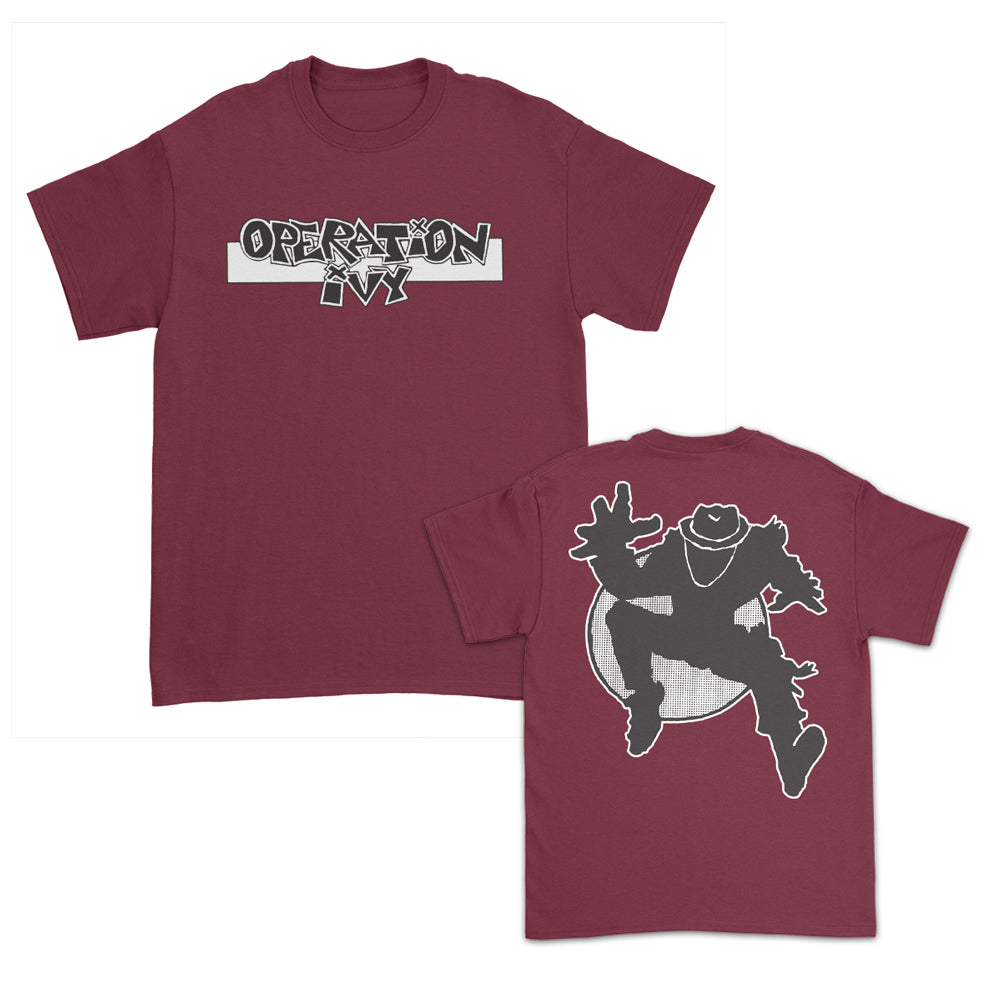 Operation Ivy Skank Man Burgundy Mens Tshirt – Punk Rock Shop