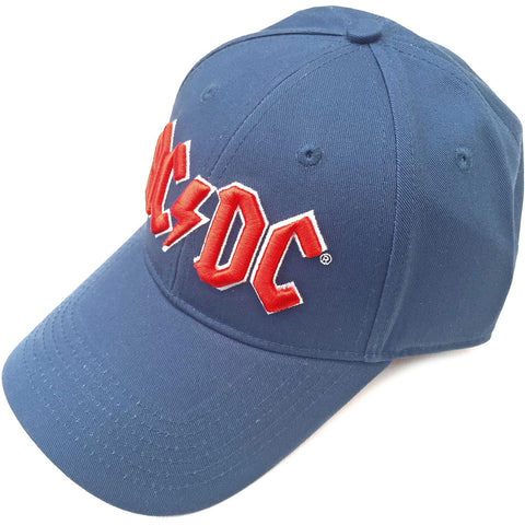 AC/DC - Red Logo Denim Blue baseball cap Headwear