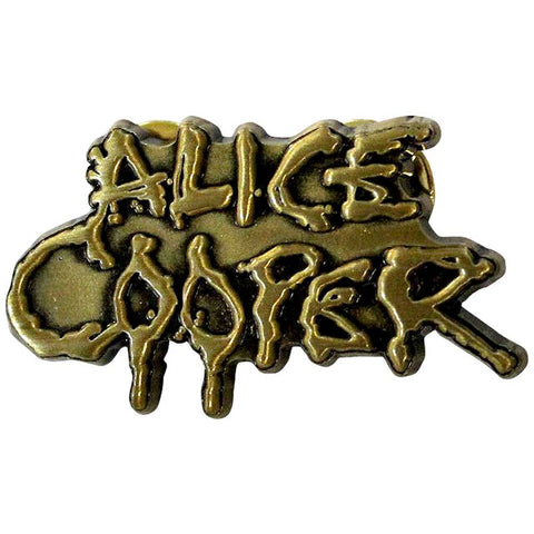 Alice Cooper -Dripping Logo gold Pin Badge