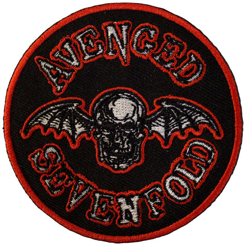 Avenged Sevenfold - Deathbat Orange Border Woven Patch