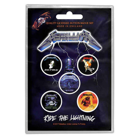 Metallica - Ride The Lightning Badge Pack