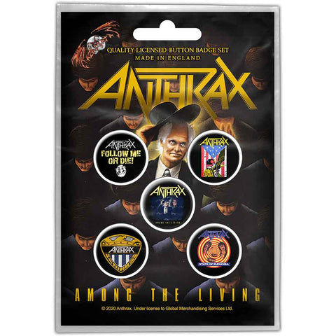 Anthrax - Among The Living Badge Pack