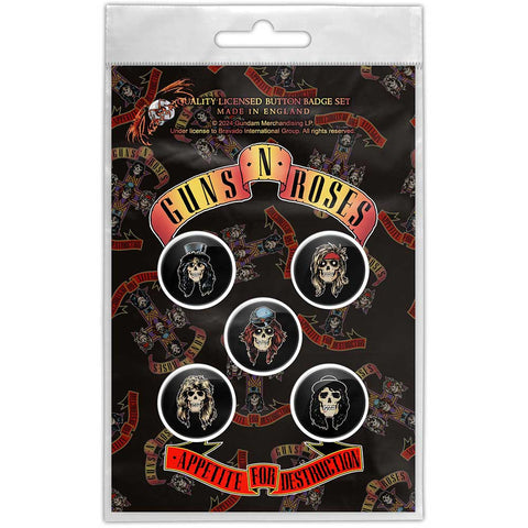 Guns 'N' Roses - Appetite for Destruction Badge Pack