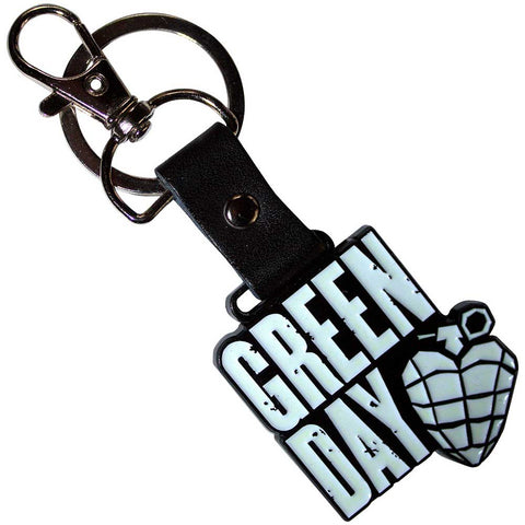 Green Day -  Stacked Logo & Grenade Key Ring