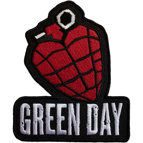 Green Day - Heart Grenade Woven Patch