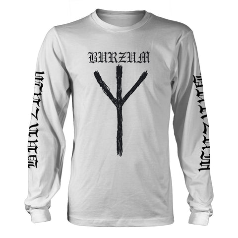 RUNE (WHITE) - Mens Longsleeves (BURZUM)