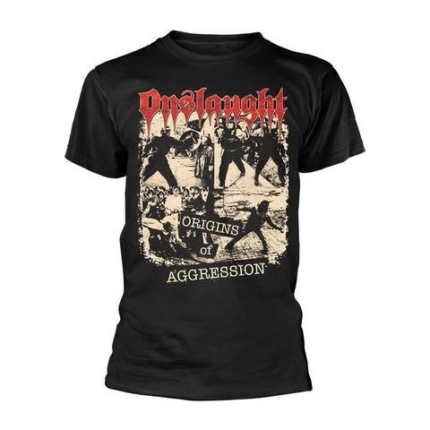 ORIGINS OF AGGRESSION - Mens Tshirts (ONSLAUGHT)