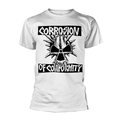SKULL LOGO 1 (WHITE) - Mens Tshirts (CORROSION OF CONFORMITY)