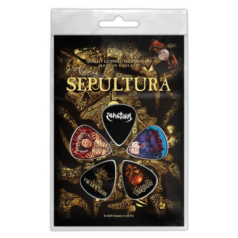 Sepultura - Pack of 5 Guitar Pick Discography
