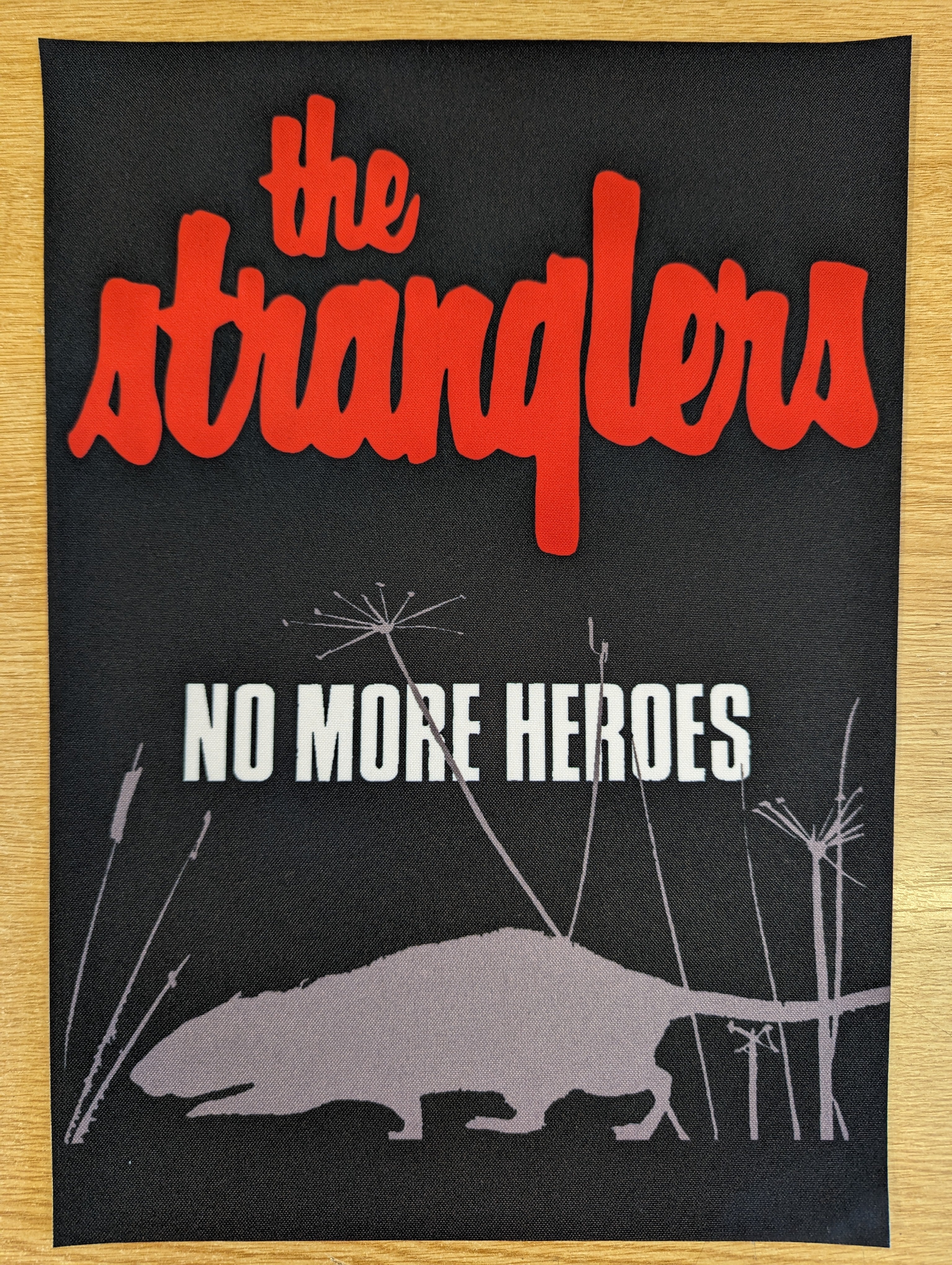 The Stranglers - No More Heroes Black Backpatch – Punk Rock Shop