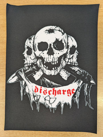 Discharge - 3 Skulls Backpatch