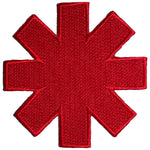 Red Hot Chili Peppers - Red Asterisk Cut Out Woven Patch