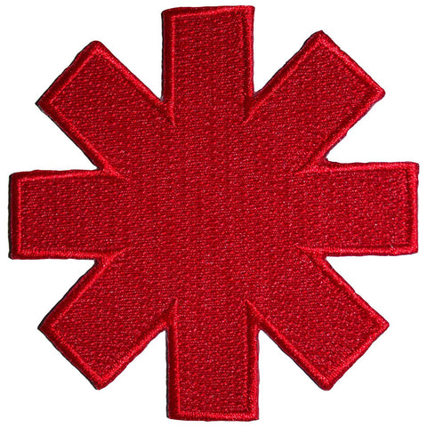 Red Hot Chili Peppers - Red Asterisk Cut Out Woven Patch