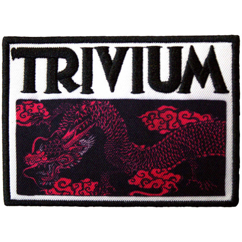 Trivium - Deadman & Dragon Silhouette Woven Patch