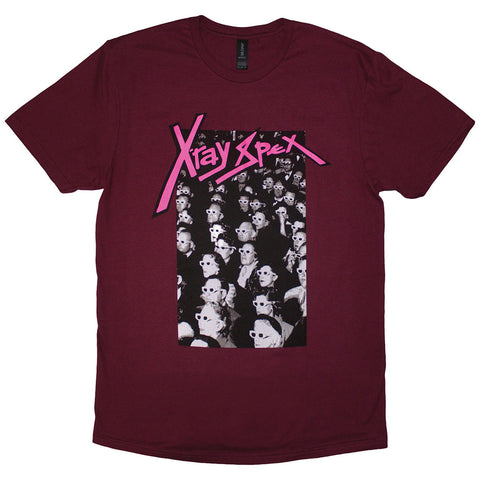 X-Ray Spex - 3D Cinema Men's Maroon T-shirt