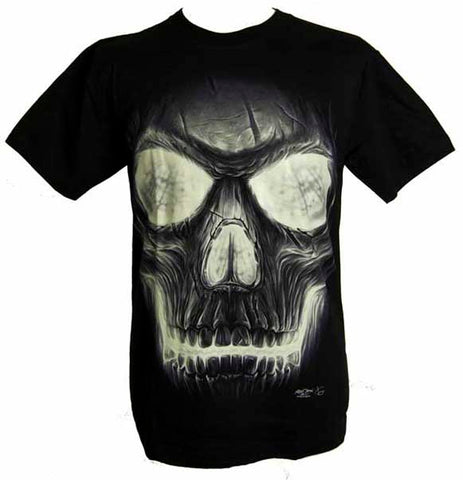 Various Horror Large Glow Skull T-shirt