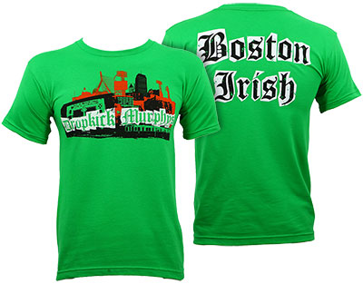 Dropkick Murphys Boston Irish on Kelly Green Mens Tshirt