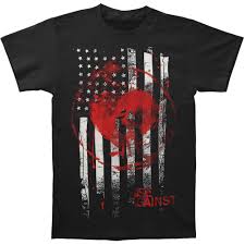 Rise Against Stained Flag Mens Tshirt