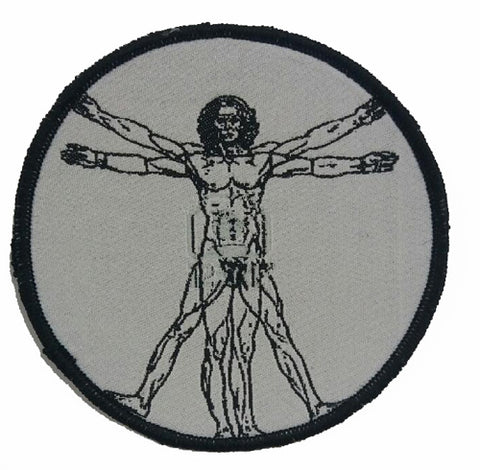 Leonardo Da Vinci Vetruvian Man Woven Patche