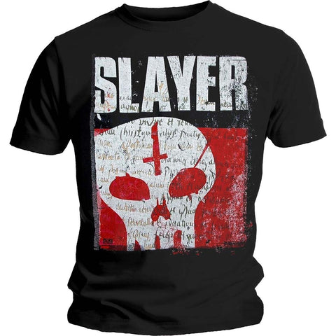 Slayer Attitude Skull   Mens Tshirt