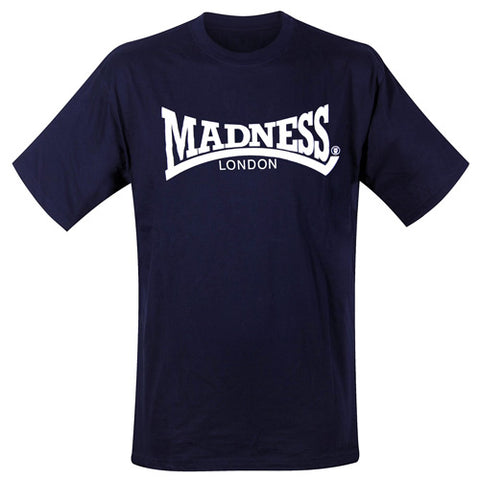 Madness Logo on Navy Blue T-shirt