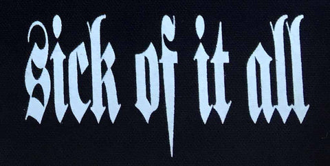 Sick Of It All Printed Logo Printed Patche