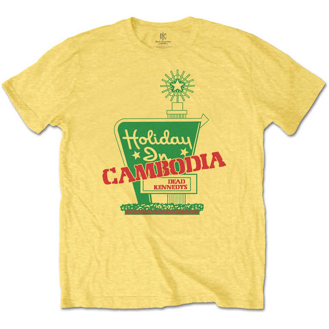 Dead Kennedys Holiday In Cambodia Yellow Mens Tshirt