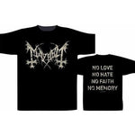 Mayhem No Love, No Hate, No Faith, No Memory Mens Tshirt