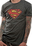 Superman Vintage Grey Logo T-shirt