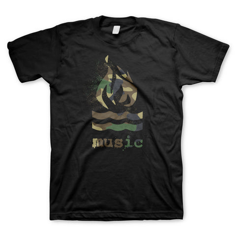 Hot Water Music - Camo Traditional Logo Men's T-shirt