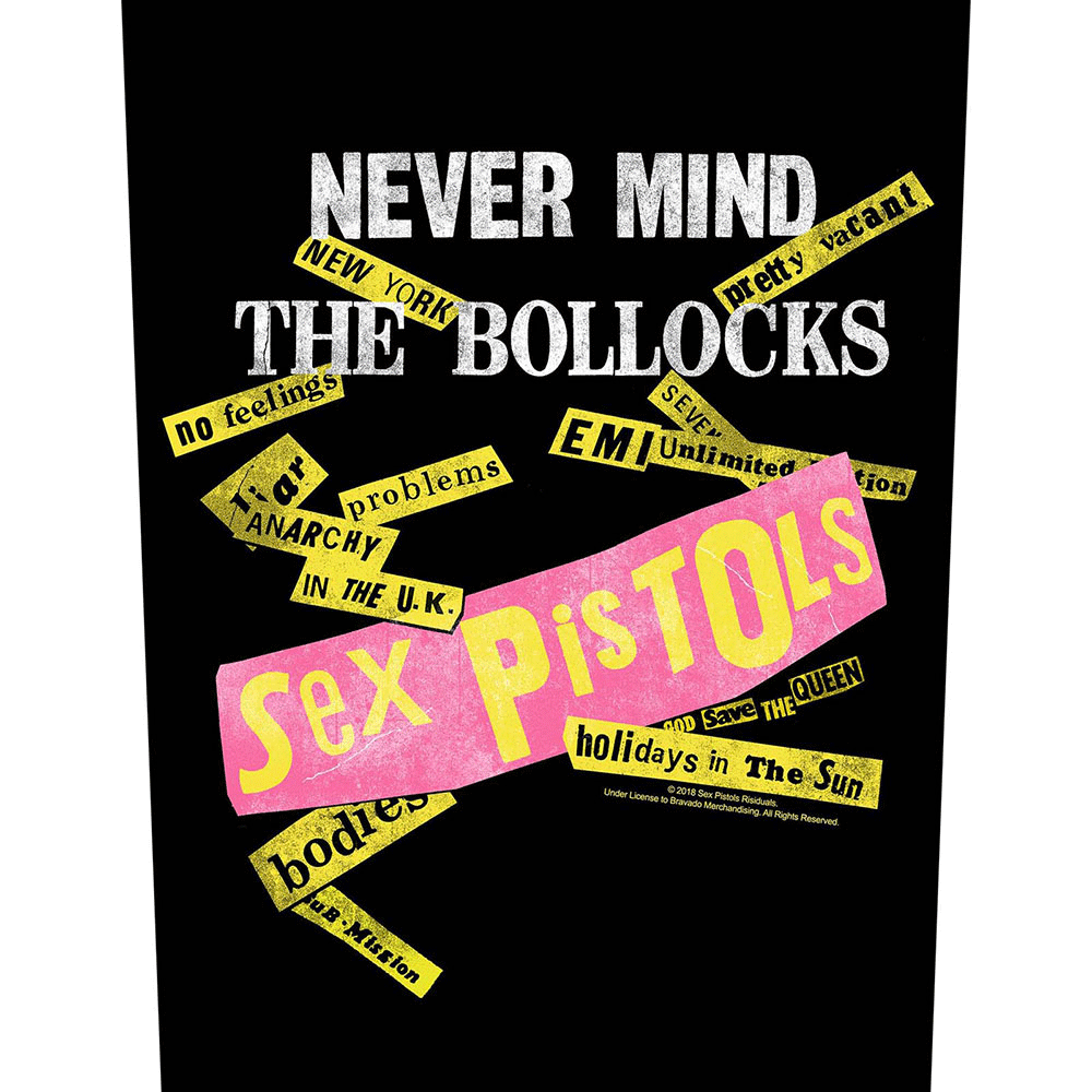 Sex Pistols - Never Mind The Bollocks Backpatch – Punk Rock Shop