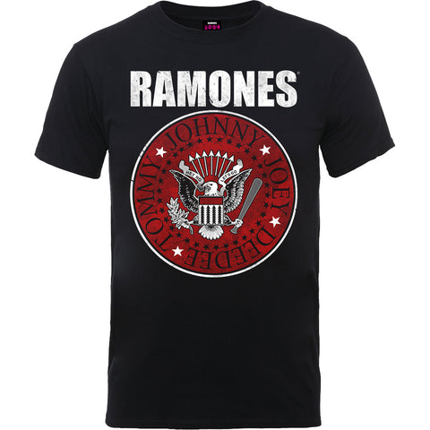 Ramones Red Fill Seal Mens Tshirt