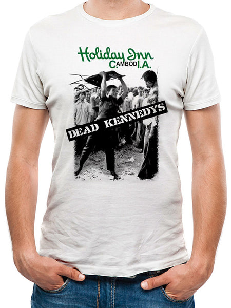 Dead Kennedys Holiday In Cambodia Ufficiale Uomo Nuovo Nero T - Foto 3