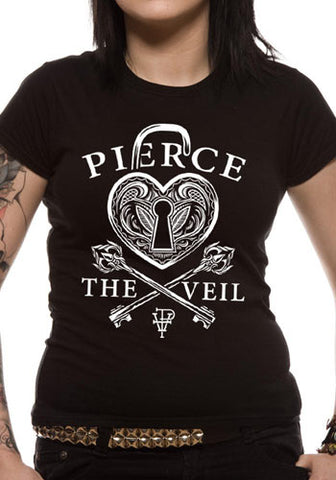 Pierce The Veil Ladies Heart Womens Top
