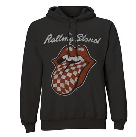 Rolling Stones Checker Lips Mens Hoodie