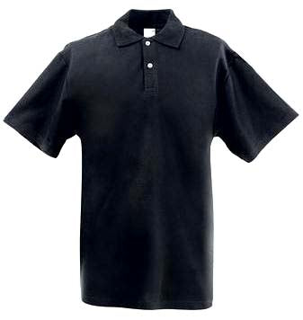 Various Brands Fruit Of The Loom Black Original Polo Top Polo Top