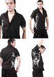 Dead Threads Black Cotton short sleeved shirt Skull and Swords GS9327 Mens Shirt