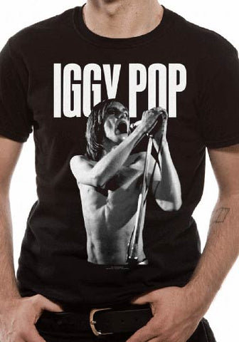 Iggy Pop Mic Stand Mens Tshirt