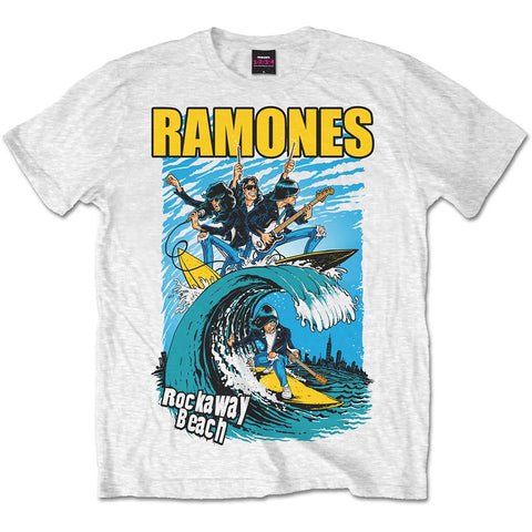 Ramones Rockaway Beach on white Mens Tshirt