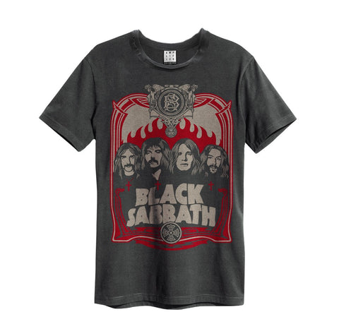 Black Sabbath Amplified Band Shot Mens Tshirt