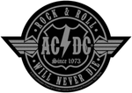 ACDC Rock N Roll will never die Woven Patche